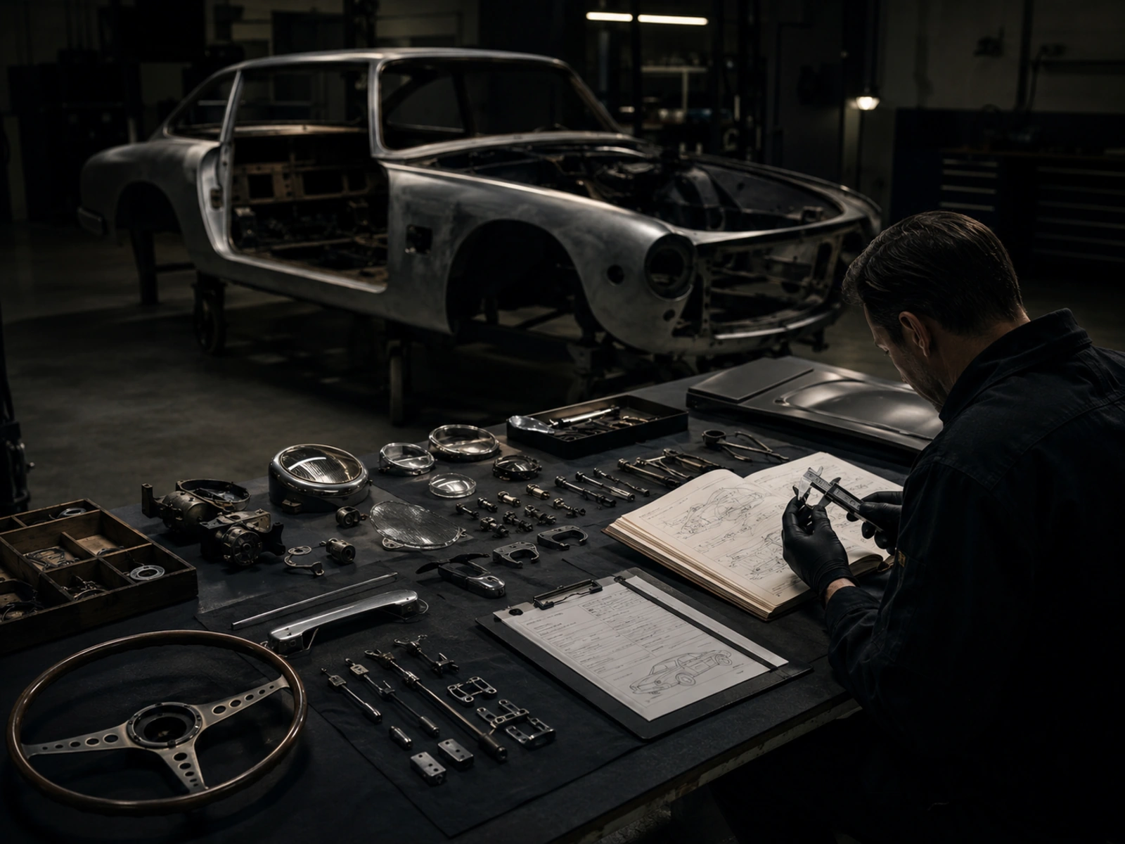Inspection surface with controlled light, anonymous measurements and unbranded working notes